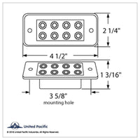 8 LED Reflector Cab Light For Freightliner Century (1996-2011) & Columbia (2001-2017) - Amber LEDs (Amber or Clear Lens)