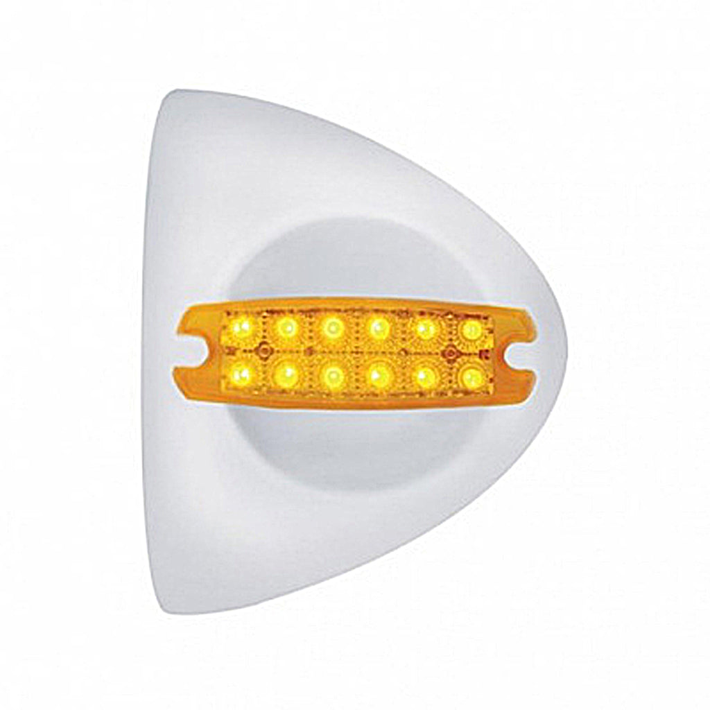 12 LED Reflector Headlight Turn Signal Light Cover - Amber LEDs (Amber or Clear Lens)