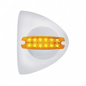 12 LED Reflector Headlight Turn Signal Light Cover - Amber LEDs (Amber or Clear Lens)