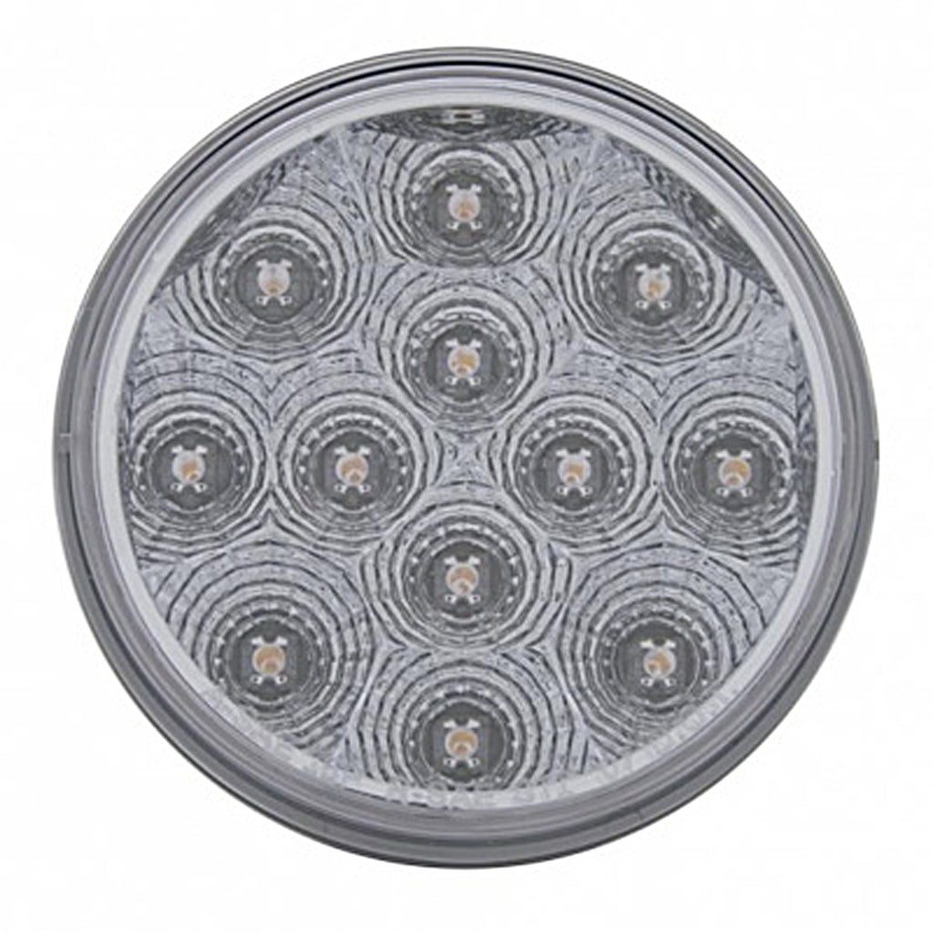12 LED 4" Reflector Auxiliary/Utility Light - White LEDs (Clear Lens)