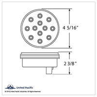 12 LED 4" Reflector Auxiliary/Utility Light - White LEDs (Clear Lens)