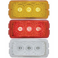 3 LED Reflector Clearance/Marker Light - Amber or Red LEDs (Amber, Red or Clear Lens)