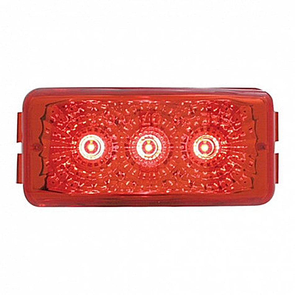3 LED Reflector Clearance/Marker Light - Amber or Red LEDs (Amber, Red or Clear Lens)
