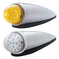 17 LED Watermelon Clear Reflector Cab Light Kit - Amber LEDs (Amber or Clear Lens)