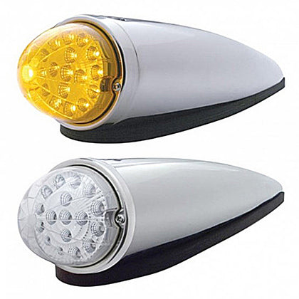 17 LED Watermelon Clear Reflector Cab Light Kit - Amber LEDs (Amber or Clear Lens)