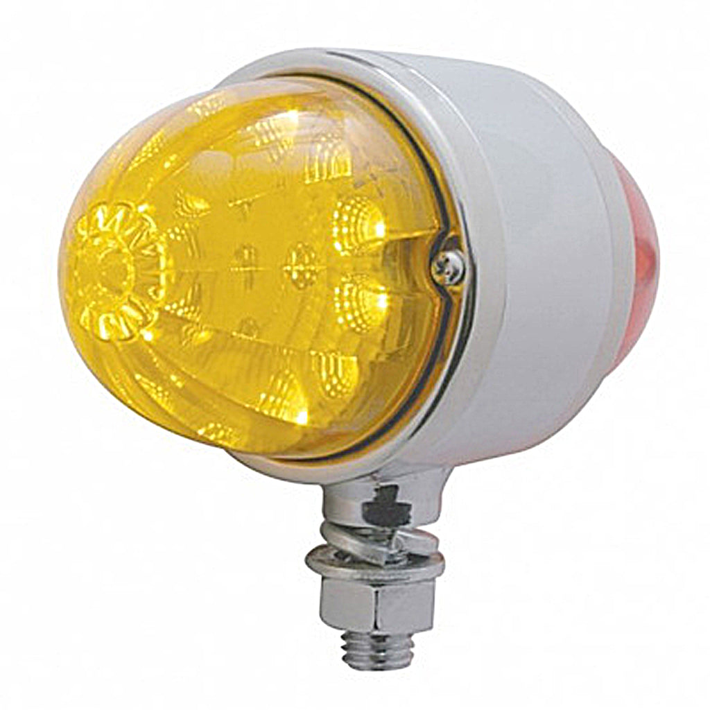 34 LED Reflector Watermelon Double Face Light - Amber & Red LEDs (Amber & Red or Clear Lens)