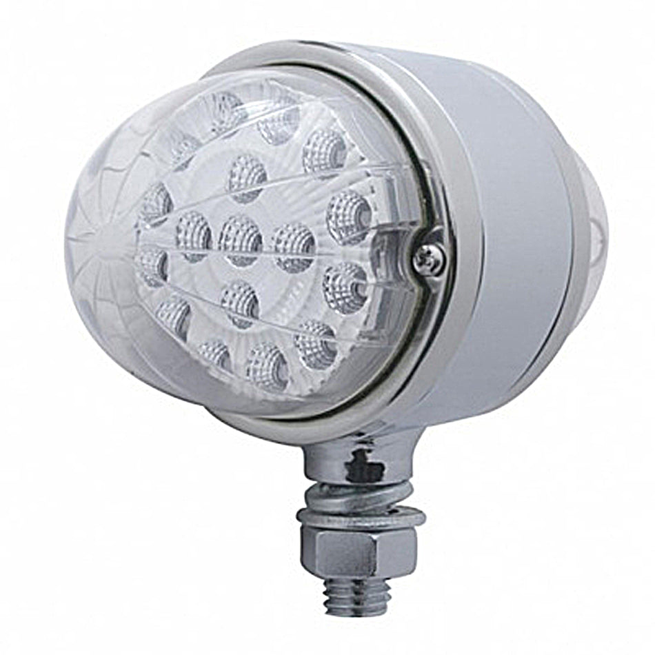 34 LED Reflector Watermelon Double Face Light - Amber & Red LEDs (Amber & Red or Clear Lens)