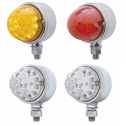 17 LED Reflector Watermelon Single Face Light - Amber or Red LEDs (Amber, Red or Clear Lens)