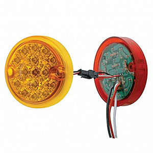 30 LED 3" Dual Function Reflector Double Face Light Kit - Amber & Red LEDs (Amber or Clear Lens)