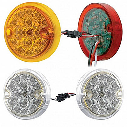 30 LED 3" Dual Function Reflector Double Face Light Kit - Amber & Red LEDs (Amber or Clear Lens)