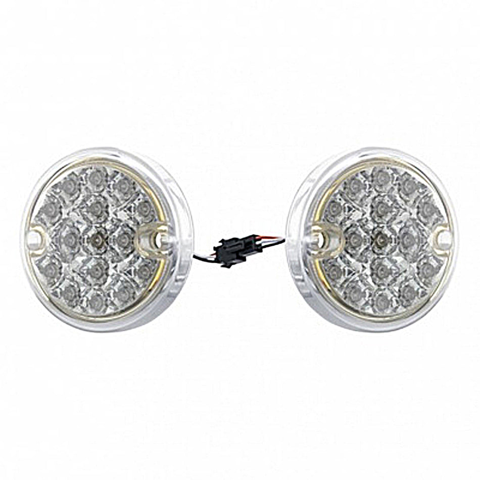 30 LED 3" Dual Function Reflector Double Face Light Kit - Amber & Red LEDs (Amber or Clear Lens)