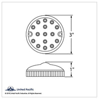 30 LED 3" Dual Function Reflector Double Face Light Kit - Amber & Red LEDs (Amber or Clear Lens)