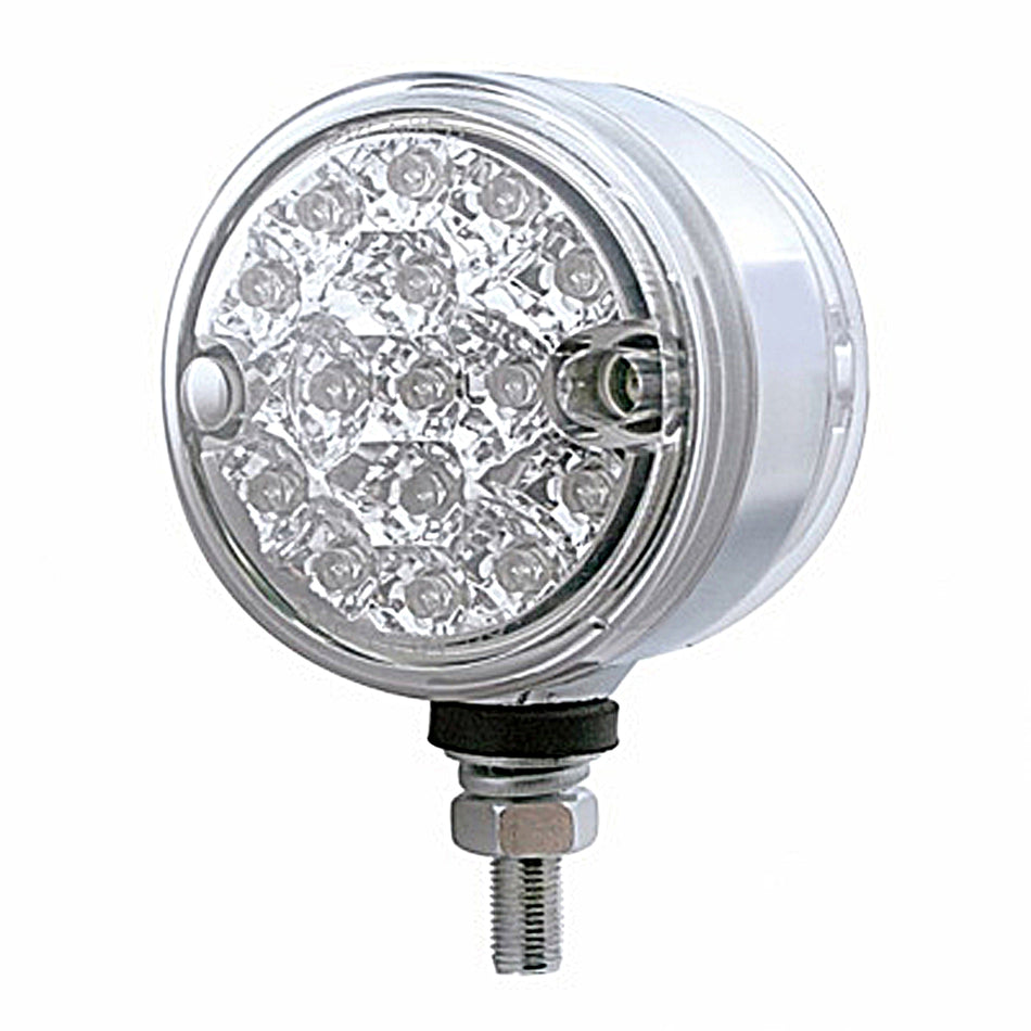 30 LED 3" Dual Function Reflector Double Face Light - Amber & Red LED (Amber & Red or Clear Lens)