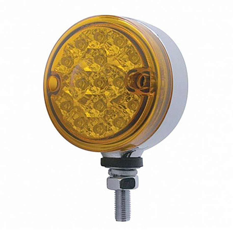 15 LED 3" Dual Function Reflector Single Face Light - Amber or Red LEDs (Amber, Red or Clear Lens)