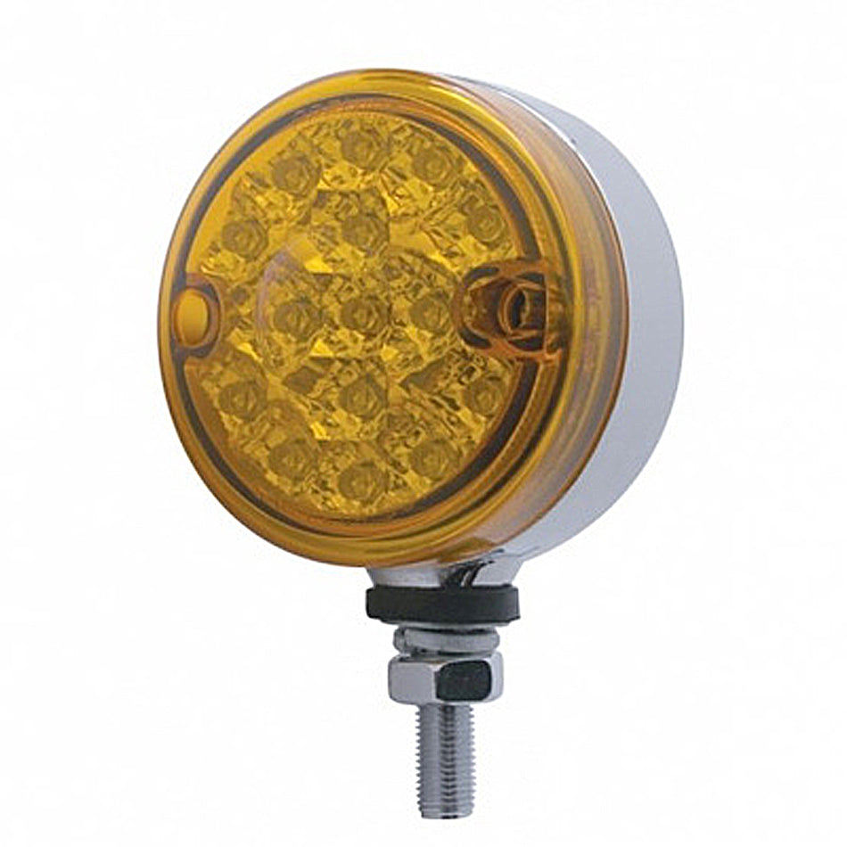 15 LED 3" Reflector Single Face Light - Amber or Red LEDs (Amber, Red or Clear Lens)