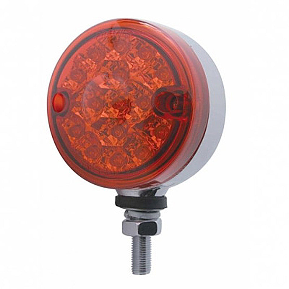 15 LED 3" Reflector Single Face Light - Amber or Red LEDs (Amber, Red or Clear Lens)