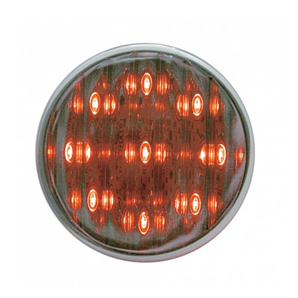 9 LED 2" Auxiliary Light - Red, White or Blue (Chrome or Clear Lens)