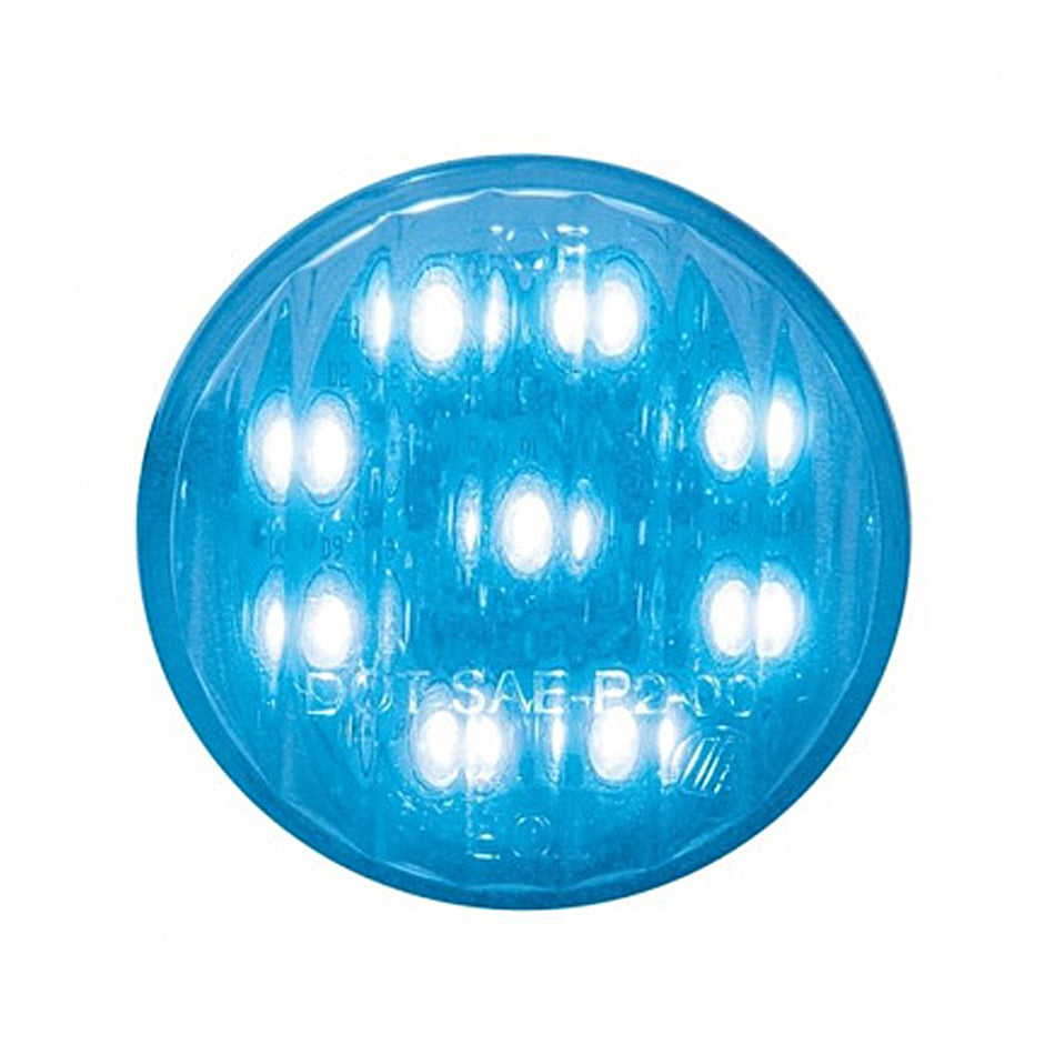 9 LED 2" Auxiliary Light - Red, White or Blue (Chrome or Clear Lens)