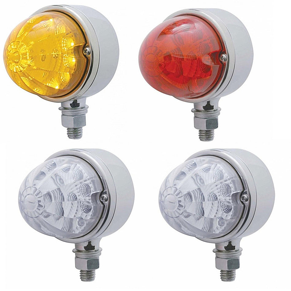 17 LED Reflector Single Face Light - Amber or Red LEDs (Amber, Red or Clear Lens)