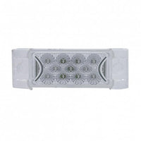 13 LED Reflector Rectangular Clearance/Marker Light - Amber or Red LEDs (Clear Lens)