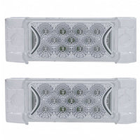 13 LED Reflector Rectangular Clearance/Marker Light - Amber or Red LEDs (Clear Lens)