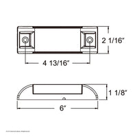 13 LED Reflector Rectangular Clearance/Marker Light - Amber or Red LEDs (Clear Lens)