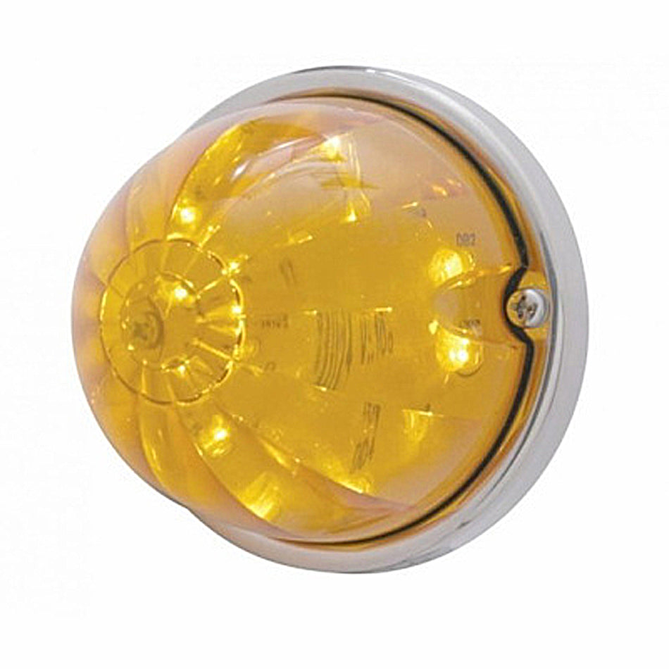 17 LED Watermelon Flush Mount Kit With Low Profile Bezel - Amber or Red LEDs (Amber, Red or Clear Lens)