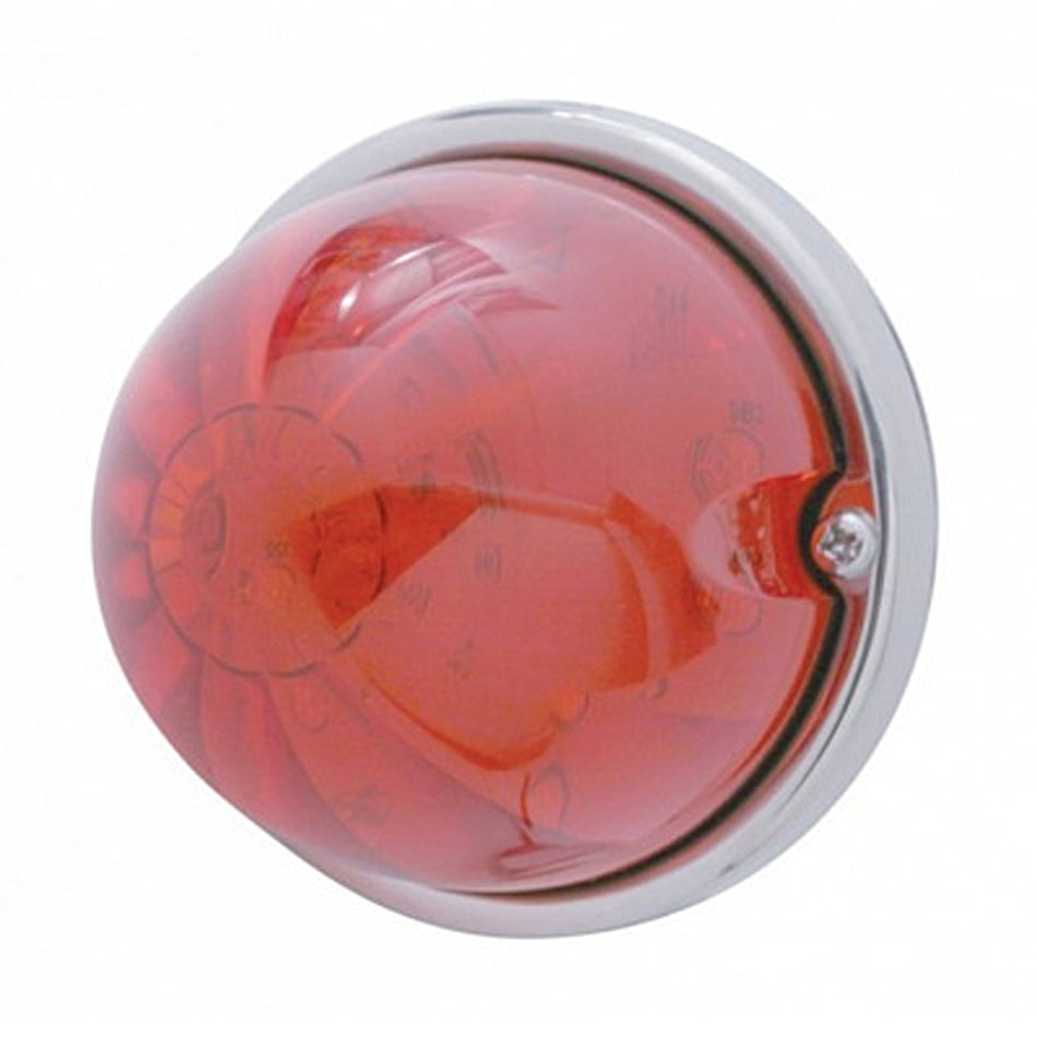 17 LED Watermelon Flush Mount Kit With Low Profile Bezel - Amber or Red LEDs (Amber, Red or Clear Lens)