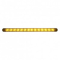 United Pacific - 14 LED 12" Turn Signal Light Bar With Bezel - Amber LEDs (Amber or Clear Lens)