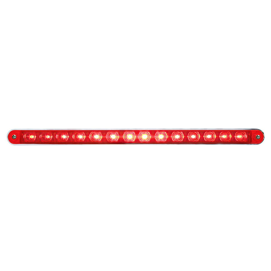 14 LED 12" Stop, Turn & Tail Light Bar With Bezel - Red LEDs (Red or Clear Lens)
