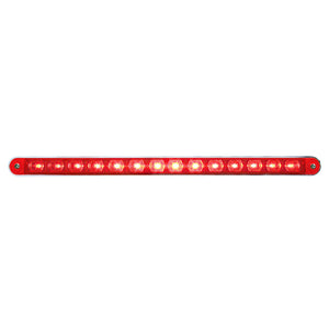 14 LED 12" Stop, Turn & Tail Light Bar With Bezel - Red LEDs (Red or Clear Lens)