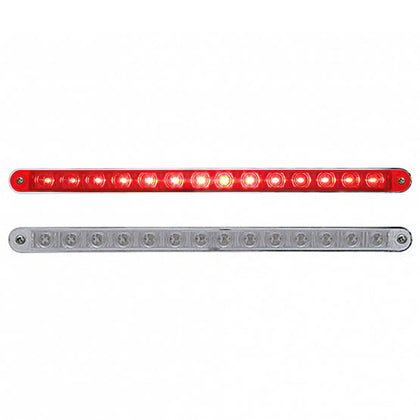 14 LED 12" Stop, Turn & Tail Light Bar With Bezel - Red LEDs (Red or Clear Lens)
