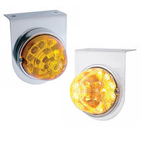 Stainless Light Bracket With 17 LED Watermelon Reflector Light - Amber LEDs (Amber or Clear Lens)