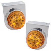 Stainless Light Bracket With 17 LED Clear Reflector Light - Amber LEDs (Amber or Clear Lens)