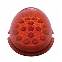 17 LED Watermelon Clear Reflector Flush Mount Kit With Low Profile Bezel - Amber or Red LEDs (Amber, Red or Clear Lens)