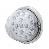17 LED Watermelon Clear Reflector Flush Mount Kit With Low Profile Bezel - Amber or Red LEDs (Amber, Red or Clear Lens)