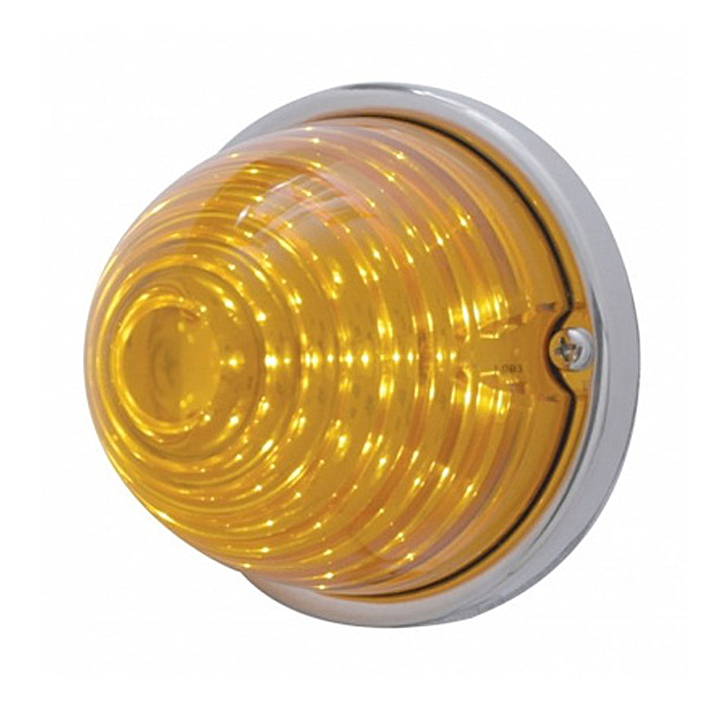 17 LED Beehive Flush Mount Kit With Low Profile Bezel - Amber LEDs (Amber or Clear Lens)