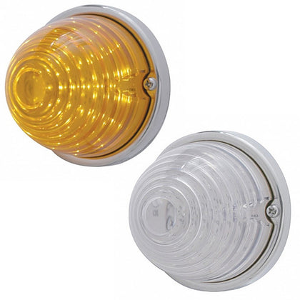 17 LED Beehive Flush Mount Kit With Low Profile Bezel - Amber LEDs (Amber or Clear Lens)