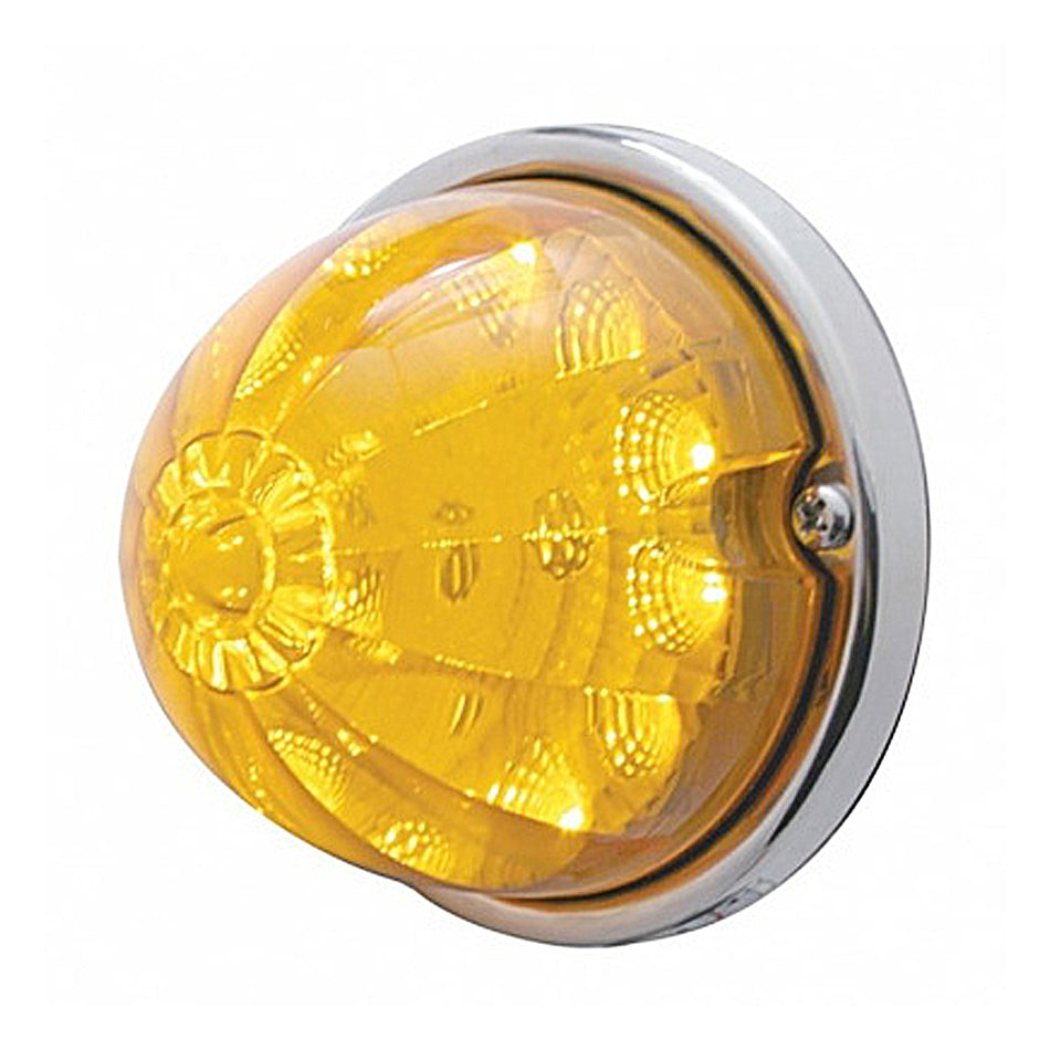 17 LED Reflector Watermelon Flush Mount Kit With Low Profile Bezel - Amber or Red LEDs (Amber, Red or Clear Lens)