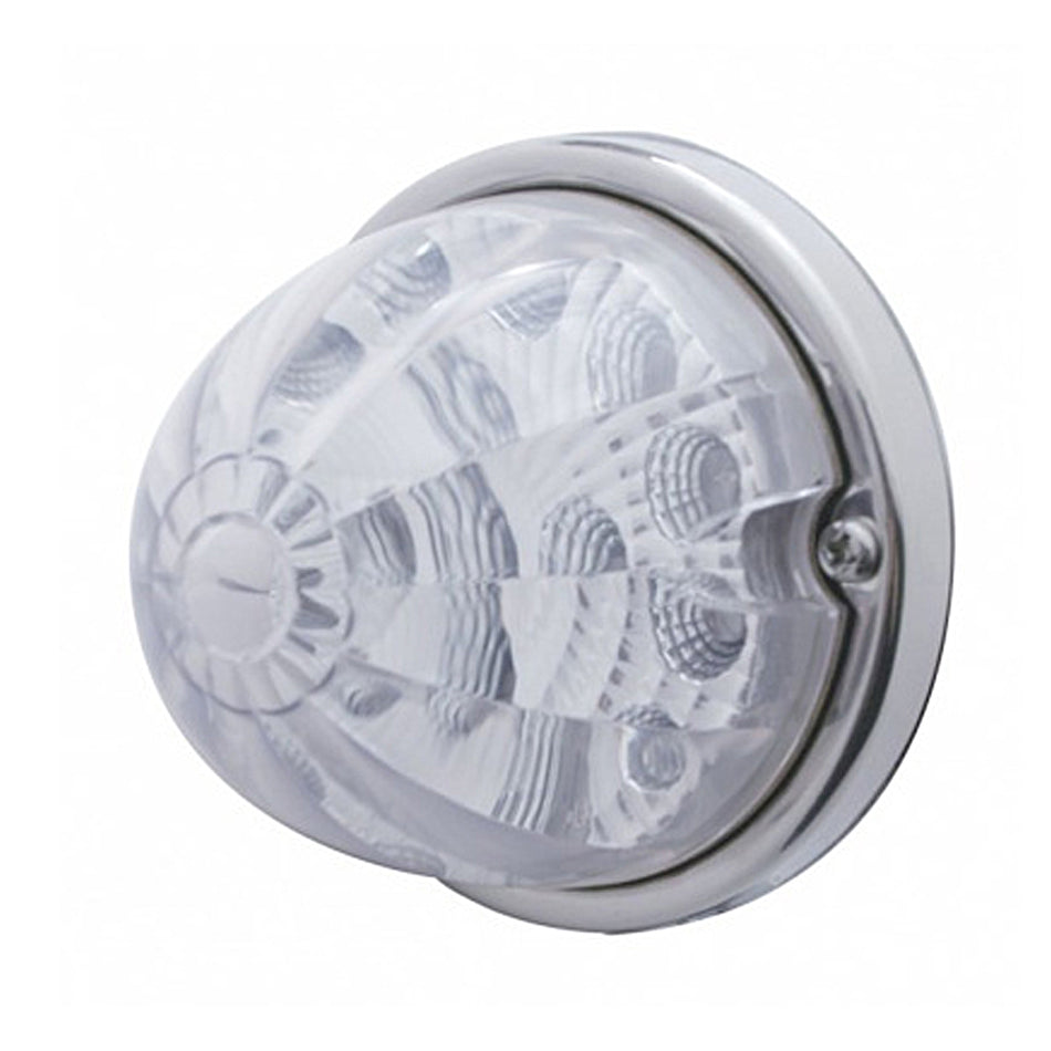 17 LED Reflector Watermelon Flush Mount Kit With Low Profile Bezel - Amber or Red LEDs (Amber, Red or Clear Lens)