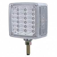 39 LED Reflector Double Face Turn Signal Light (Driver or Passenger Side) - Amber & Red LEDs (Clear Lens)