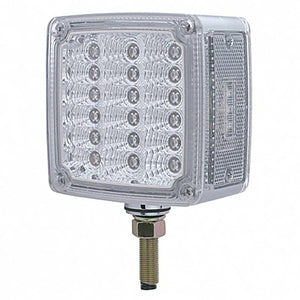 39 LED Reflector Double Face Turn Signal Light (Driver or Passenger Side) - Amber & Red LEDs (Clear Lens)