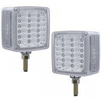 39 LED Reflector Double Face Turn Signal Light (Driver or Passenger Side) - Amber & Red LEDs (Clear Lens)