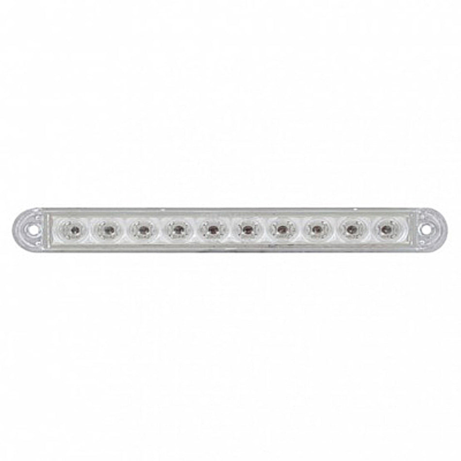 10 LED 6-1/2" Stop, Turn & Tail Light Bar Only - Red or Amber LEDs (Red or Clear Lens)