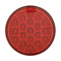19 LED 4" Round Reflector Stop, Turn & Tail Light - Red LEDs (Red Lens)