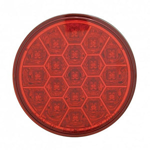19 LED 4" Round Reflector Stop, Turn & Tail Light - Red LEDs (Red Lens)