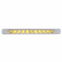 11 LED 17" Turn Signal Light Bar With Bezel - Amber or Red LEDs (Amber, Red or Clear Lens)