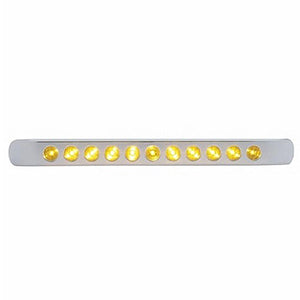 11 LED 17" Turn Signal Light Bar With Bezel - Amber or Red LEDs (Amber, Red or Clear Lens)