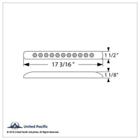 11 LED 17" Turn Signal Light Bar With Bezel - Amber or Red LEDs (Amber, Red or Clear Lens)
