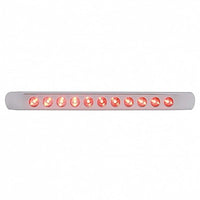 11 LED 17" Turn Signal Light Bar With Bezel - Amber or Red LEDs (Amber, Red or Clear Lens)